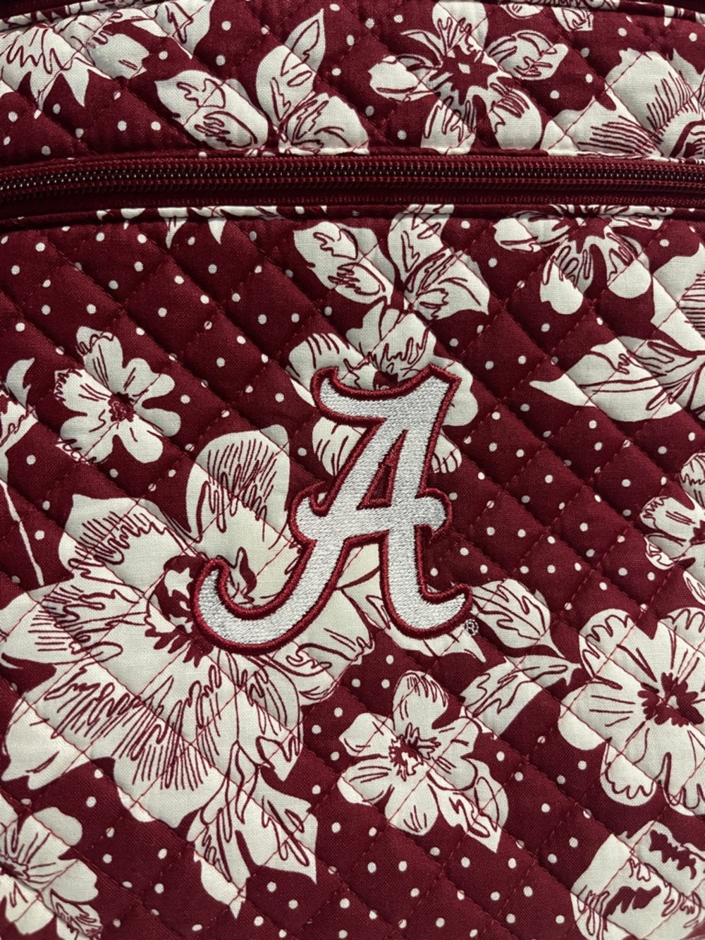 Vera Bradley Crimson Floral Crossbody Bag - Maroon & White - Picture 2 of 10